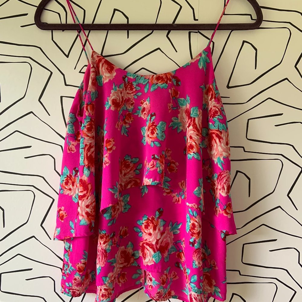 Paper Crane Pink Floral Camisole -- Size S